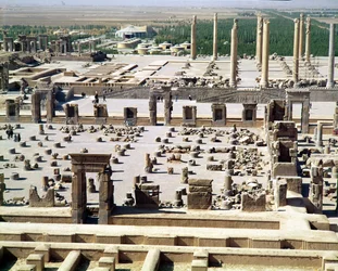 Gesamtansicht des Palastes, Achämenidenzeit, 6.-5. Jahrhundert v. Chr.